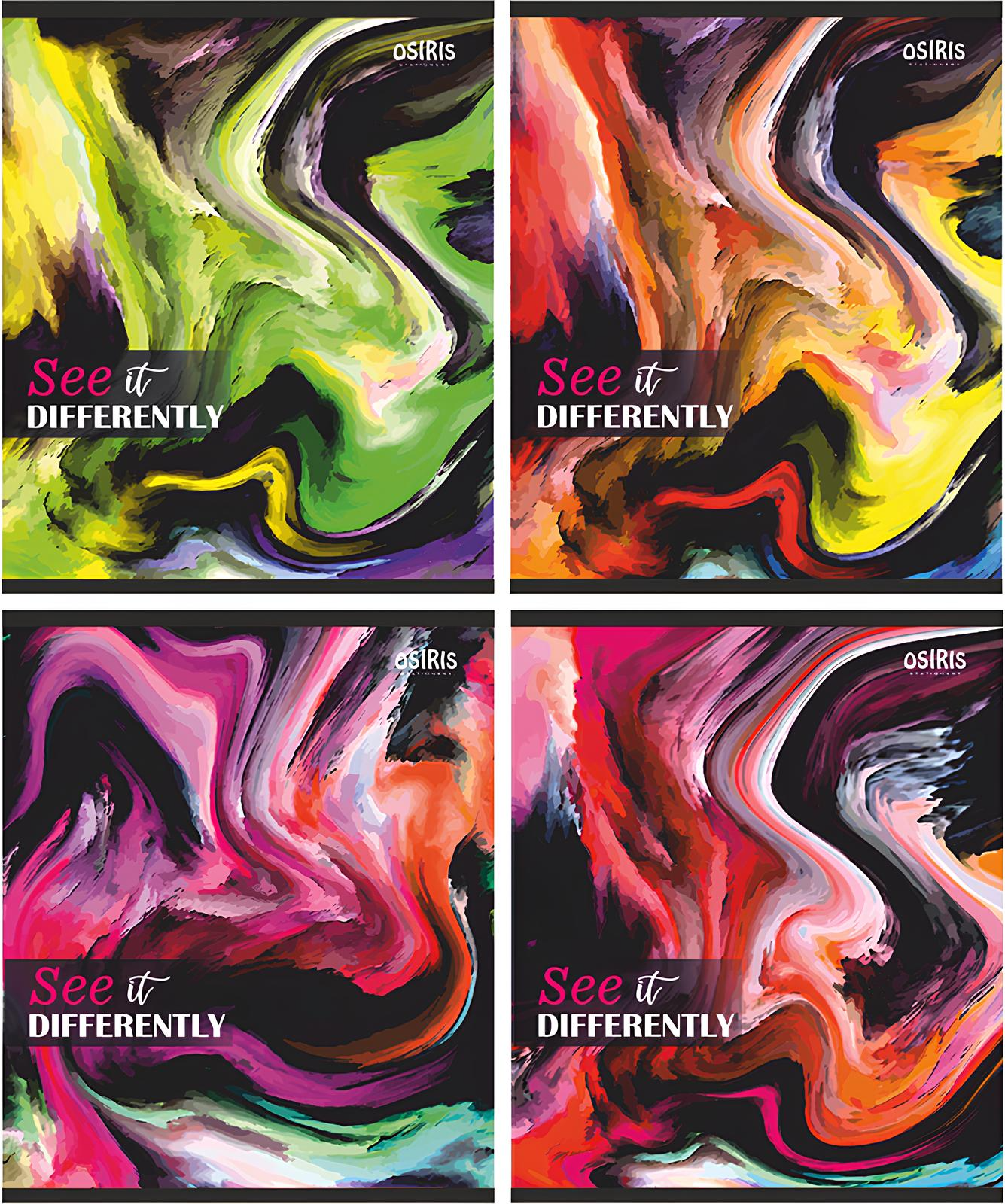 Notatnik - Marmur, A5, 48 arkuszy, kratka, w asortymencie