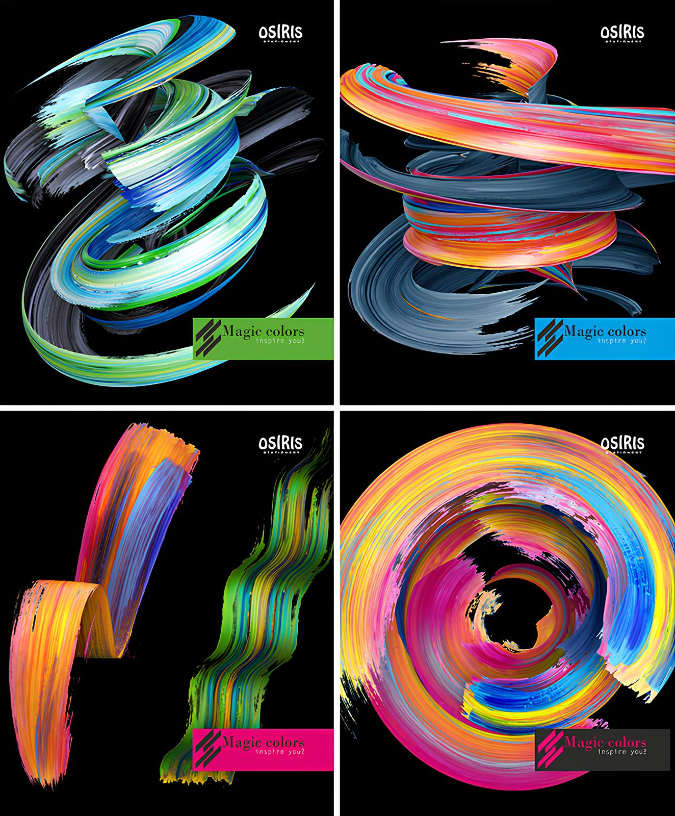 Notes - Magic colors, A5, 96 kartek, kratka. w asortymencie