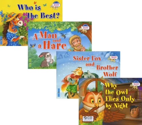 Warum die Eule nur nachts fliegt, Schwester Füchsin und Bruder Wolf, Der Mann und der Hase, Wer ist der Beste? (Set aus 4 Büchern)
