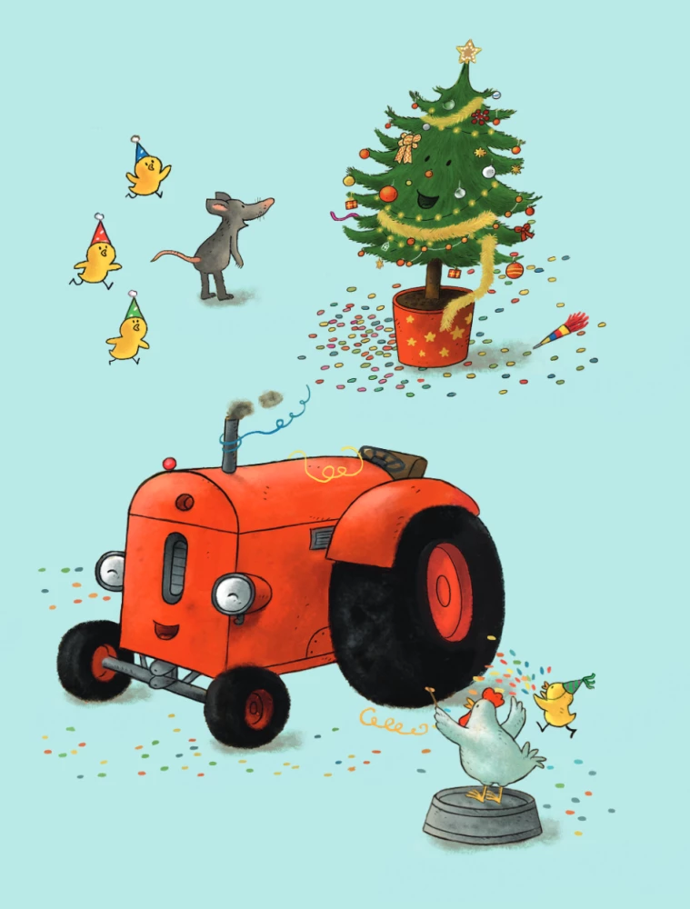 Der kleine rote Traktor und der Weihnachtsbaum