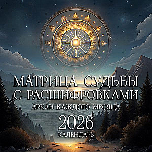 Matrix des Schicksals mit Entschlüsselungen. Arkana jedes Monats. Kalender 2026