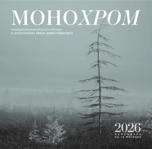Monochrom. Przenikająca piękno Rosji w fotografiach Iwana Dementiewskiego. Kalendarz ścienny na 16 miesięcy na rok 2026