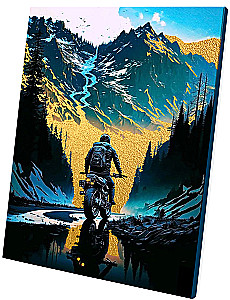 Numeruojama paveikslas su auksavimu - Kalnų perėja, 40x50