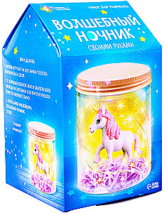 Zestaw kreatywny - Nocna lampka DIY. Magiczny jednorożec