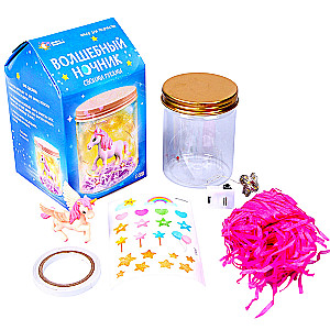 Zestaw kreatywny - Nocna lampka DIY. Magiczny jednorożec