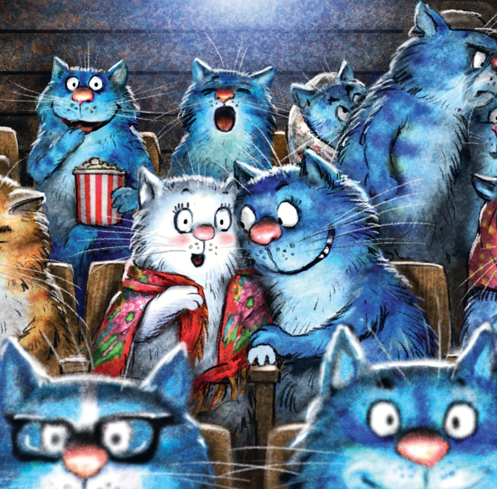 Wall calendar for 2026 - Blue Cats. Together Forever
