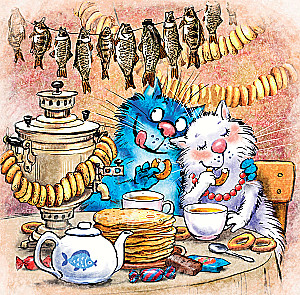 Wall Calendar for 2026 - Blue Cats. Where there's fish, there's a cat