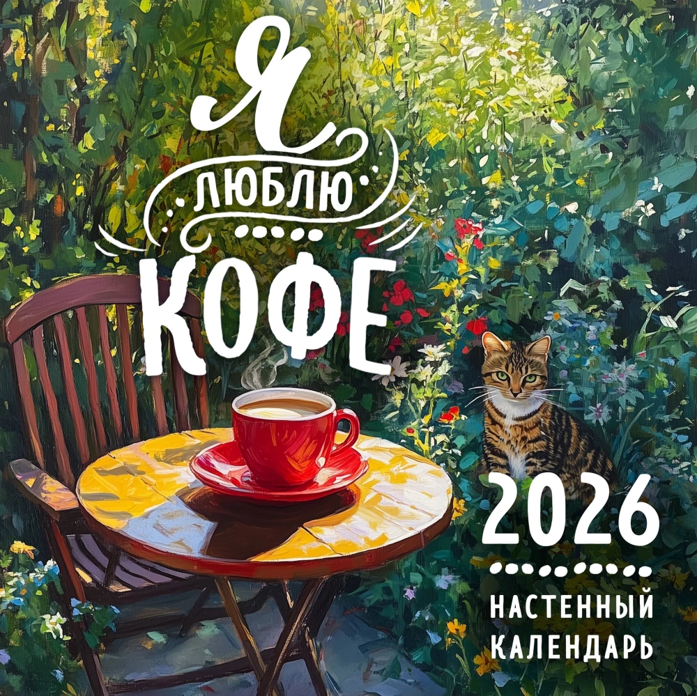 Es mīlu kafiju. Sienas kalendārs 2026. gadam