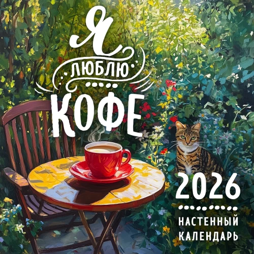 Es mīlu kafiju. Sienas kalendārs 2026. gadam