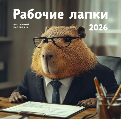 Robocze łapki. Kalendarz ścienny na rok 2026