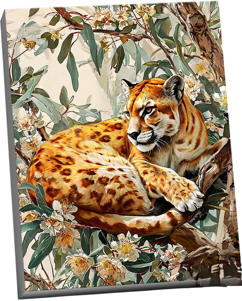Numbrite maal - Kaug-Ida leopard. 24 värvi