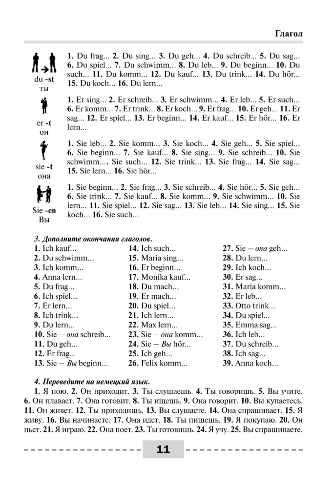 German Language. Complete Grammar. Parts of Speech. Vocabulary and Grammar. Exercises and Answers