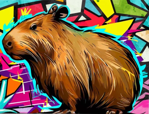 Malerei nach Zahlen - Capybara
