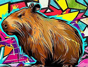 Malerei nach Zahlen - Capybara
