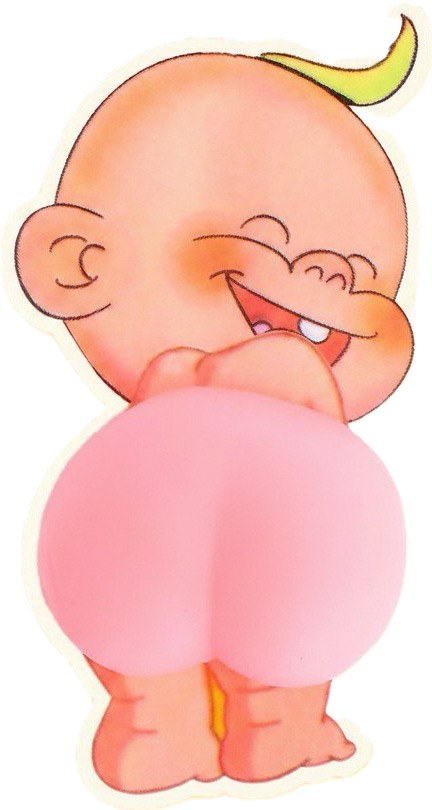 Antistreso lipdukas - Užpakalis. Kūdikis