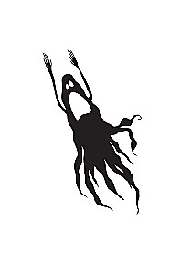 Rote Hand, schwarze Bettlaken, grüne Finger