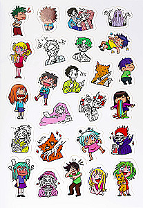 100 coole Sticker. Anime