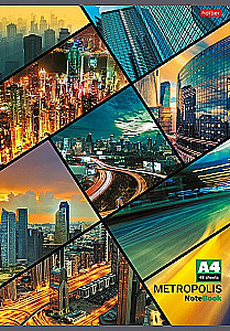 Zeszyt - Metropolis, A4, 48 kartek, w kratkę, w asortymencie