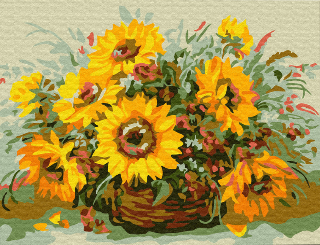 Obraz do malowania według numerów - Słoneczny bukiet