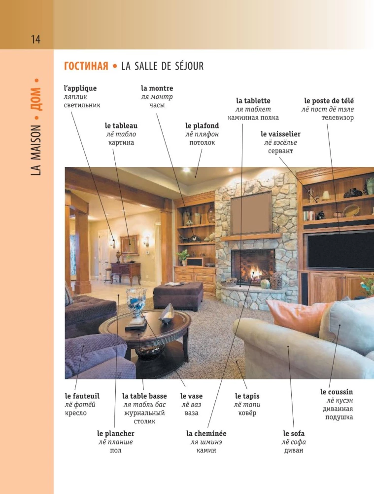 French-Russian Visual Dictionary with Transcription