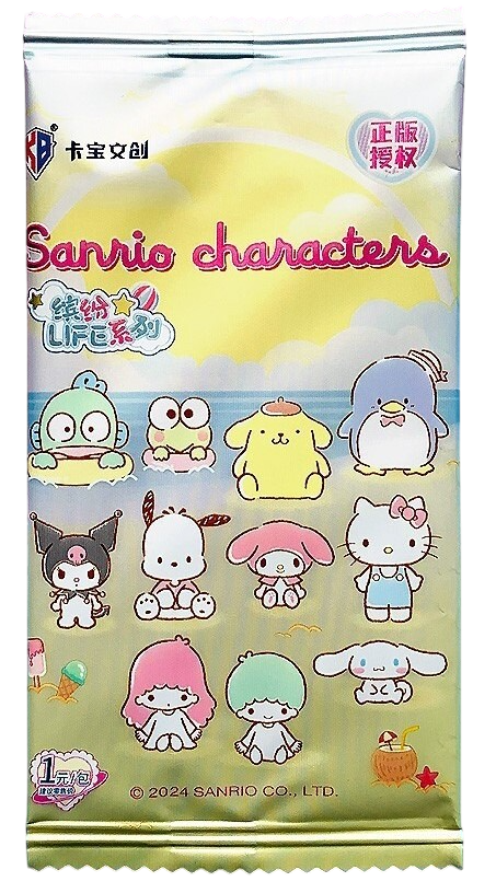 Коллекционные карточки Санрио (Белые), наборы по 3 карты