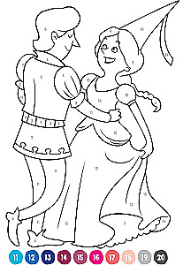 Princesses and Knights. Color by Numbers