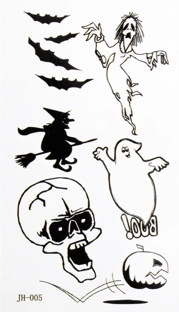 Black Body Tattoo - Halloween. Nightmares 10, 5x6 cm