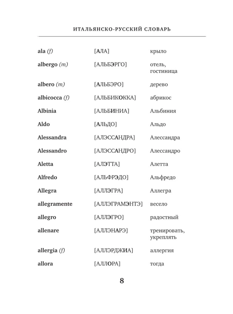 Итальянско-русский русско-итальянский словарь с произношением