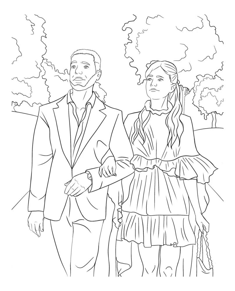 Once Upon a Time in Paris. Romantic Coloring Book
