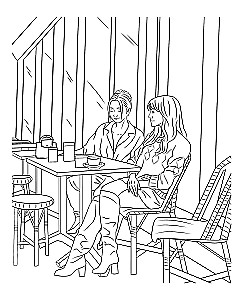 Once Upon a Time in Paris. Romantic Coloring Book
