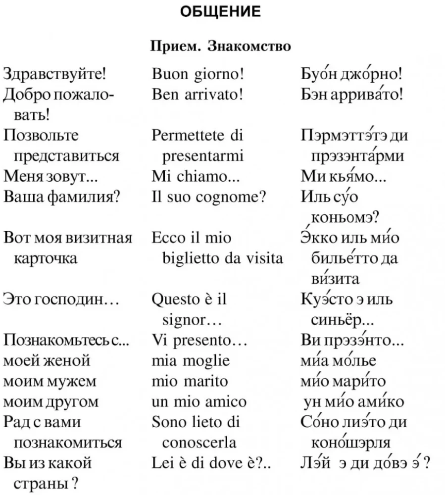 Russian-Italian Phrasebook