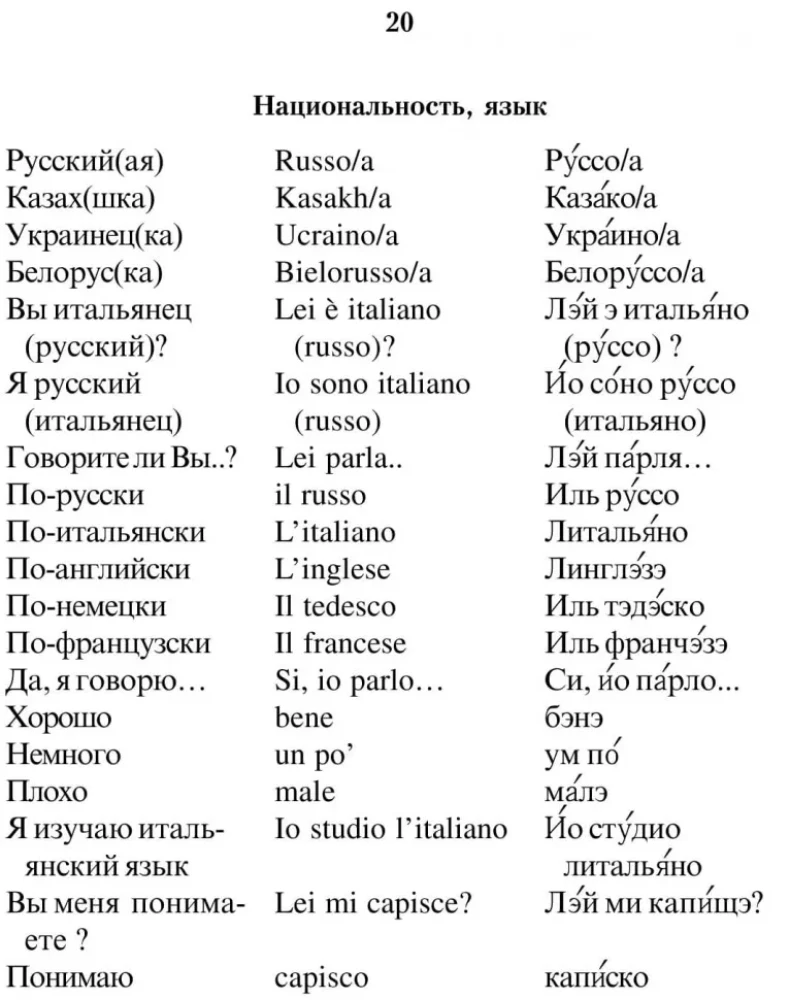 Russian-Italian Phrasebook