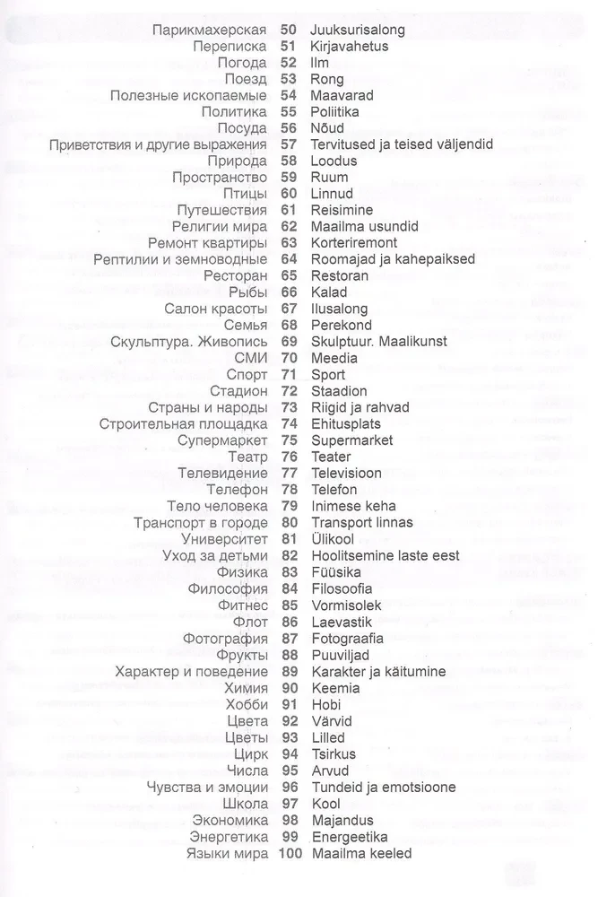 Estonian Language. Thematic Dictionary