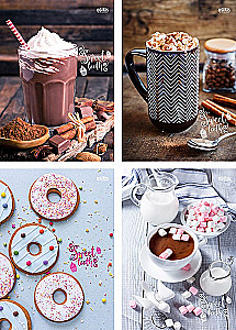 Notizbuch - Sweet Tooth, A5, 96 Blätter, kariert, in assortierten Farben