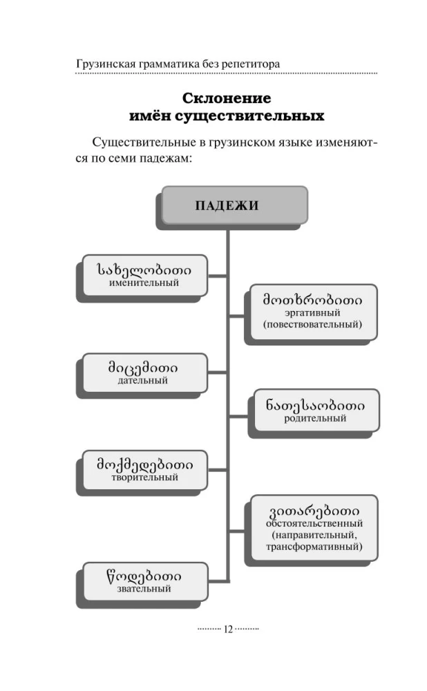 Грузинская грамматика без репетитора. Все сложности в простых схемах