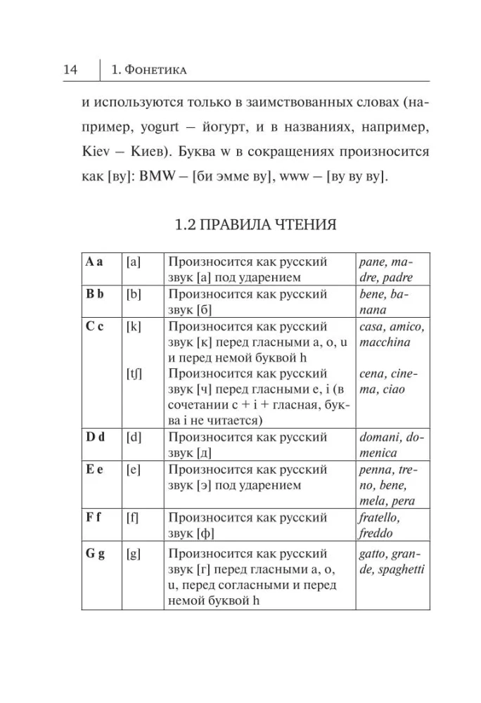 All the Rules of the Italian Language in Diagrams and Tables