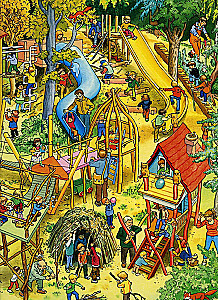 Konni i Jakob bawią się w chowanego. Wimmelbuch