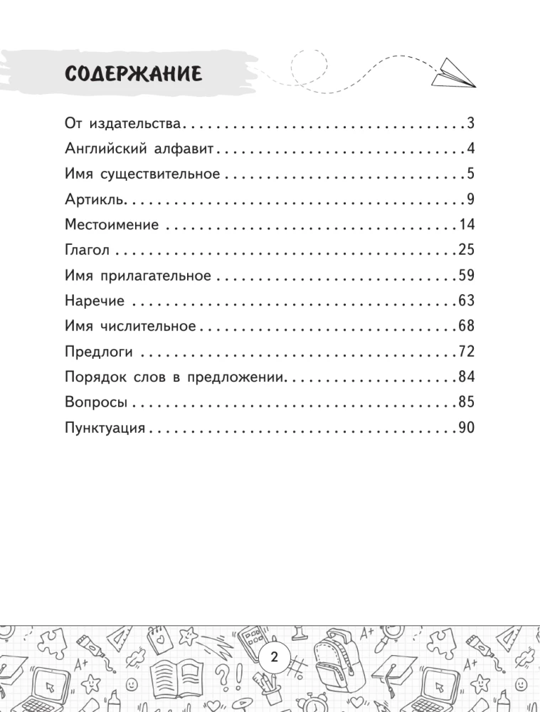 Wszystkie zasady języka angielskiego w tabelach i schematach. Klasy 2–4