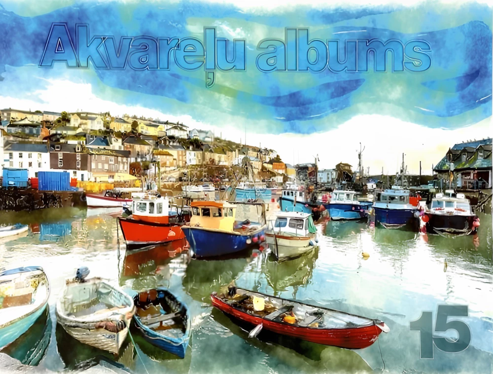 Akvareļu albums - A3, 15 lapas, dažādībā