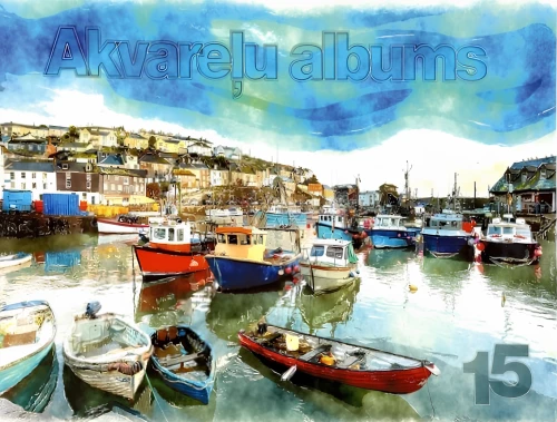 Akvareļu albums - A3, 15 lapas, dažādībā