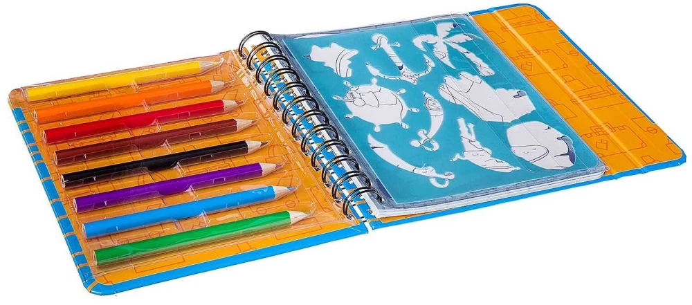 Kompakte lernende Spiel für die Reise - Zeichnen auf Reisen. Piraten