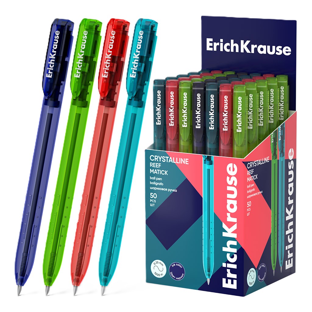 Ручка шариковая - Crystalline Matic Reef, синяя, в ассортименте