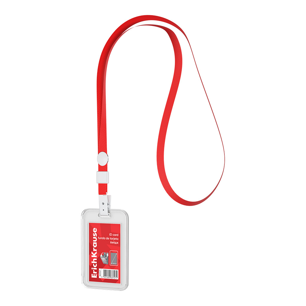 Vertikālais badge ar lentu, sarkans