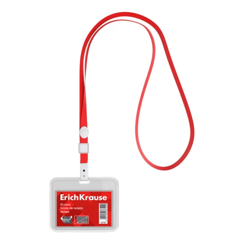 Horizontālais badge ar lentu, sarkans