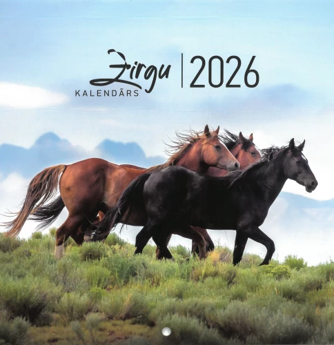 Sienas kalendārs 2026. gadam - Zirgus, A5