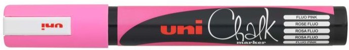 Kreida marķieris UNI PWE-5M', fluorescējoši rozā, 1,8-2,5 mm