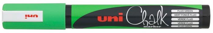 Kreida marķieris UNI PWE-5M, fluorescējoši zaļš, 1,8-2,5 mm
