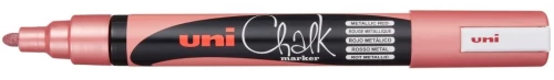 Kreidemarker Uni PWE-5M, 2,5 mm, spitze kugelförmig, rot metallic