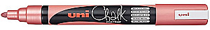 Kreidemarker Uni PWE-5M, 2,5 mm, spitze kugelförmig, rot metallic