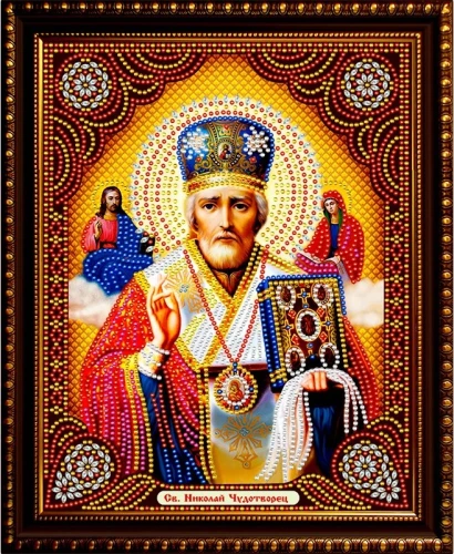 Mozaika diamentowa - Mikołaj-Cudotwórca